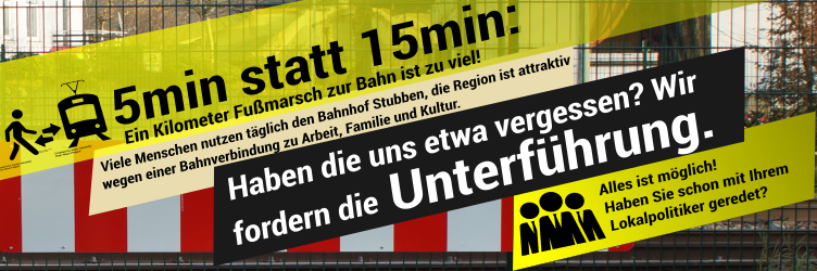 Initiative KURZE WEGE! Bahnhof Stubben