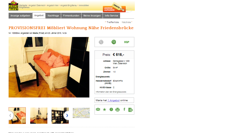 single wohnung wien privat