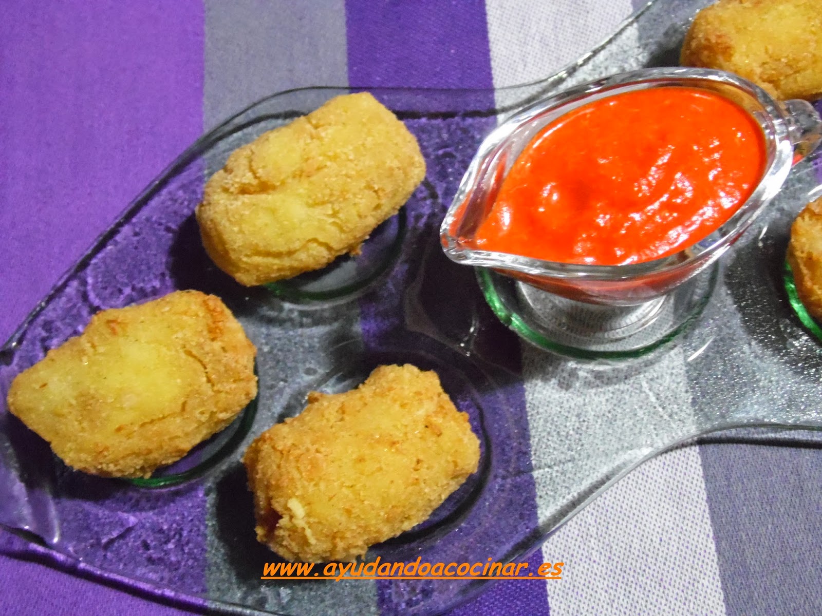 Croquetas Caseras De Bacalao Y Gambas.
