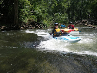 surfing a rapid surfing a little rapid in my kayak