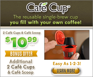 Cafe Cup - The reusable single brew cup you fill with your own coffee! Cafe Cup - The reusable single brew cup you fill with your own coffee!