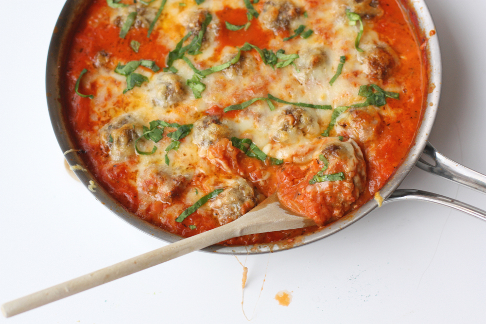 Everyday Reading Baked Meatballs in Tomato Cream Sauce