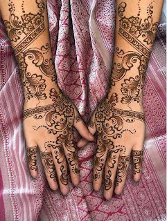 bridal floral mehndi henna design 2013 for full arm