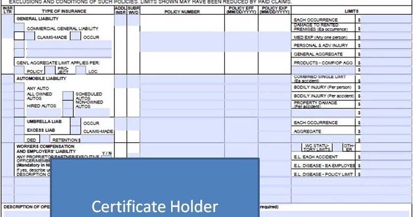 The Acord Certificate Holder: What You Need To Know - mvhyepg