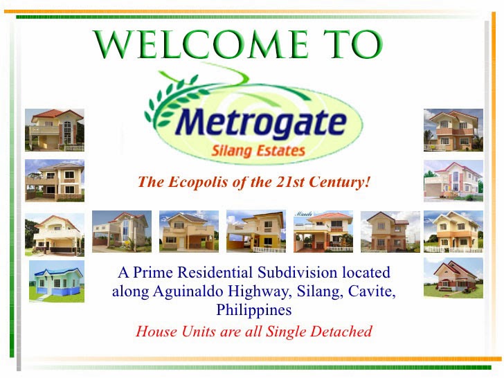 Metrogate Silang Estates Cavite "House and Lot & Lots for sale