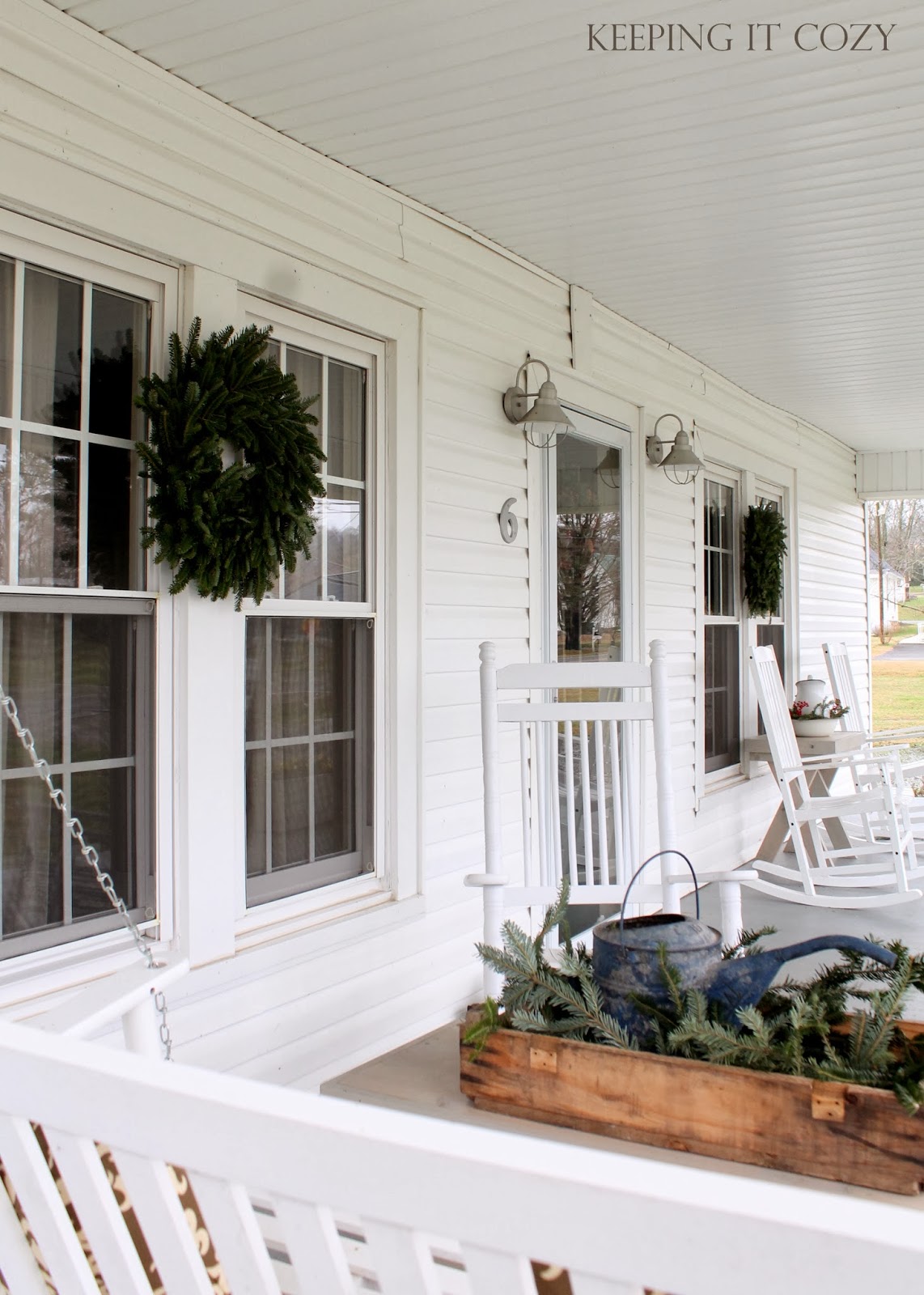 Keeping It Cozy Porch Greenery