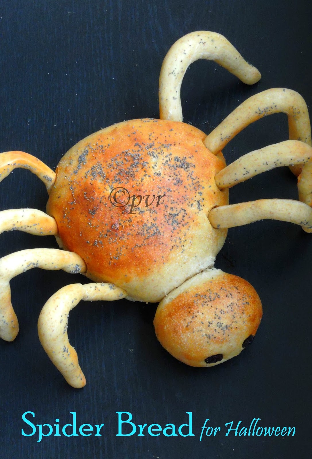 Eggless Spider bread, 3D spider bread
