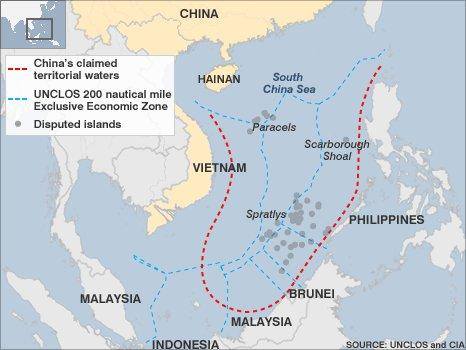 china islands map