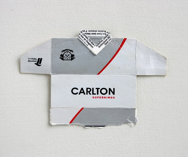 Tiny World Cup Team Jerseys Made out of Recycled Cigarette Boxes