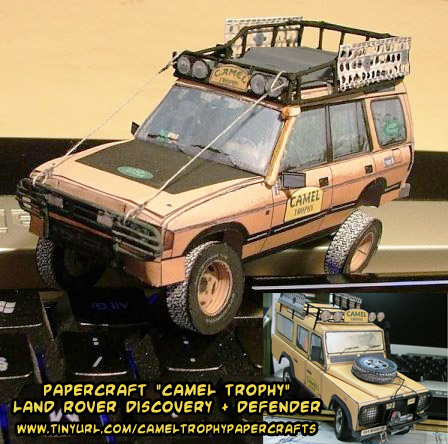 D L papercraft Camel Trophy Land Rover Defender Discovery