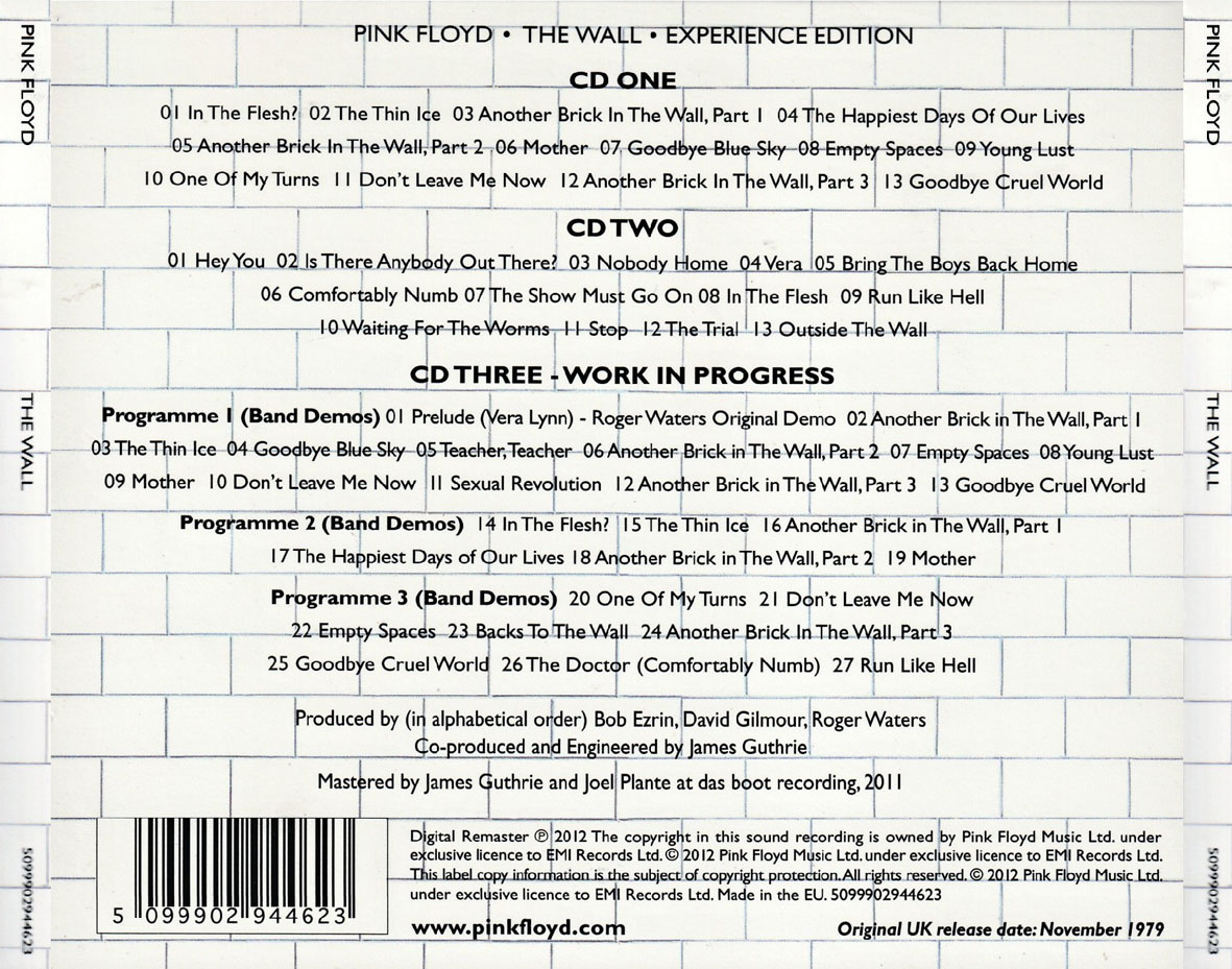 [Aporte] Pink Floyd The Wall (Experience Edition) 1979 Taringa!