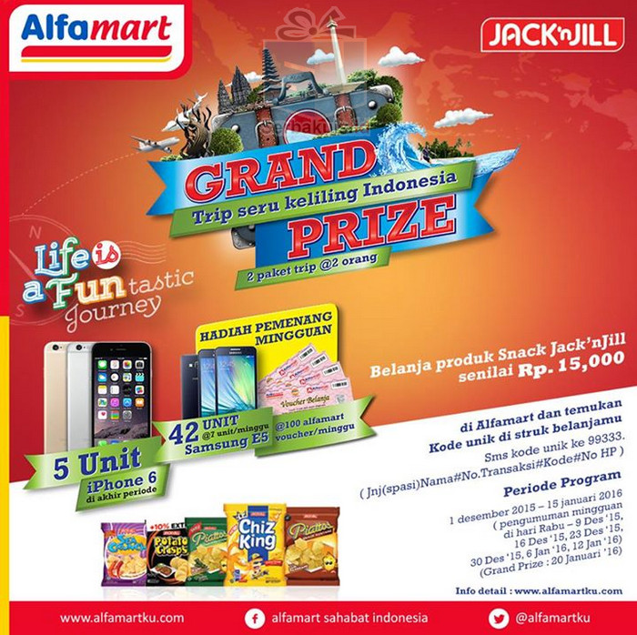 Undian Jack n Jill Alfamart Berhadiah 2 Paket Trip Keliling Indonesia Undian Jack n Jill Alfamart Berhadiah 2 Paket Trip Keliling Indonesia