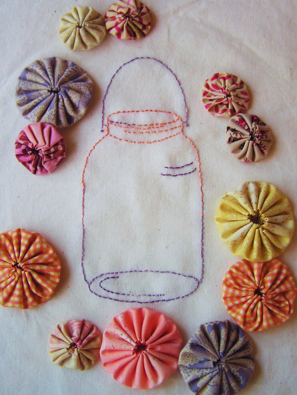 October House blog quiet colors and gentle stitches Free Mason Jar