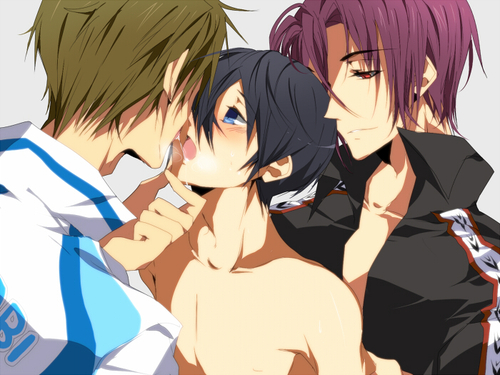 this is a picture of three of the boys from Free! but the partial plot I ha...