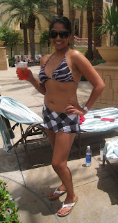 indian girl in bikini at goa resort