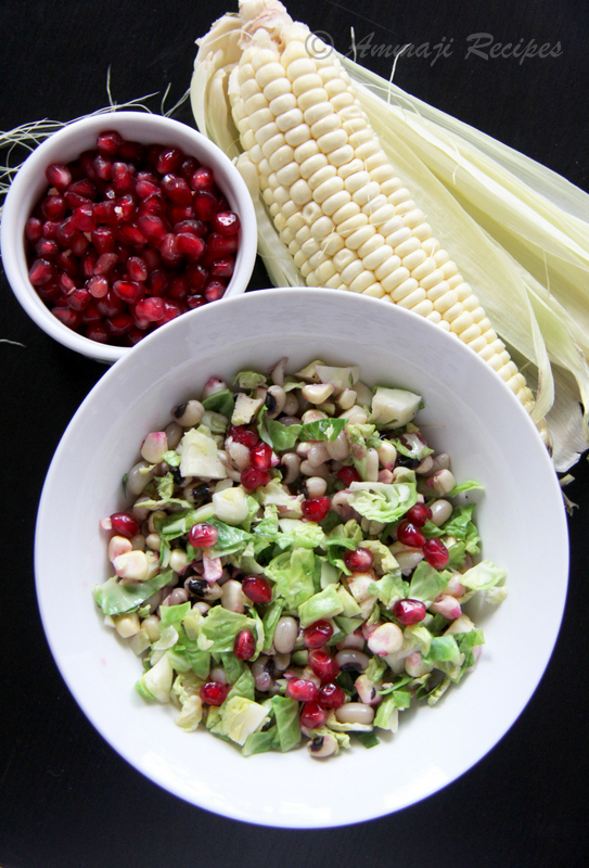 Corn with Black eyed pea Salad Indian Food Recipes Ammaji Kitchen