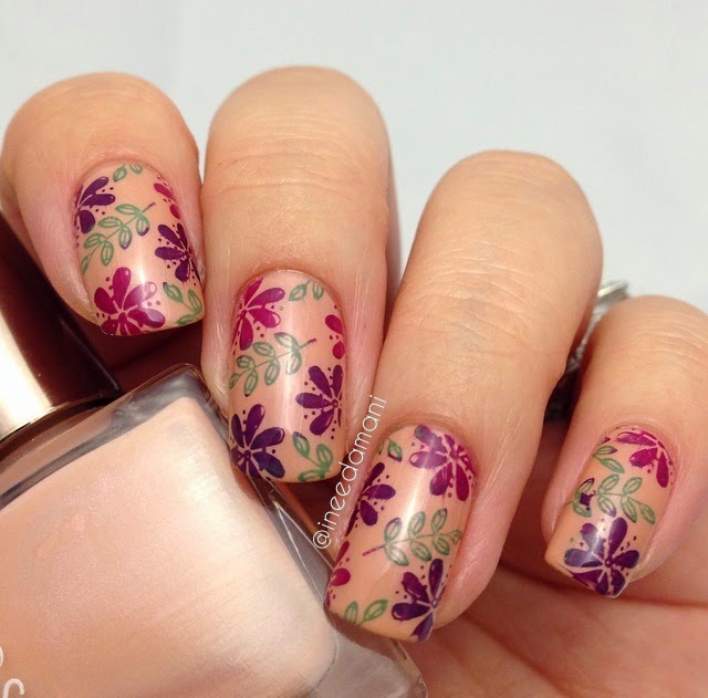 fall floral nails how to multi colored nail stamping