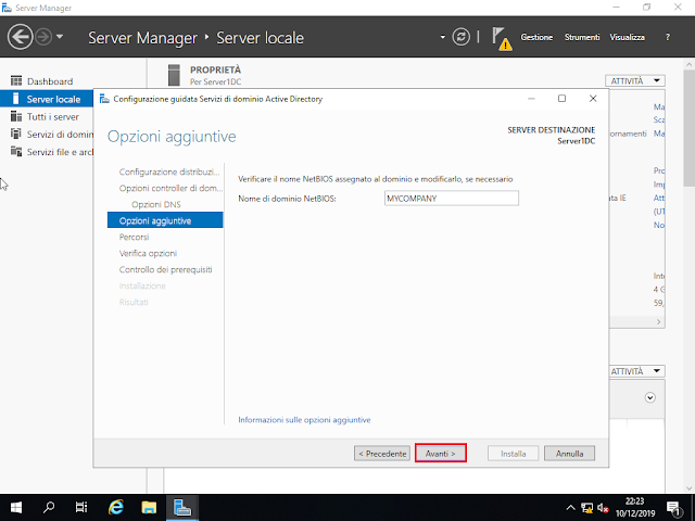 Windows Server 2019, Nome di dominio NetBIOS Windows Server 2019, Nome di dominio NetBIOS