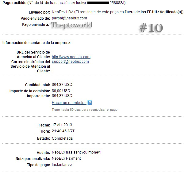 10° Pago de Neobux $64.37 10th+payment+neobux
