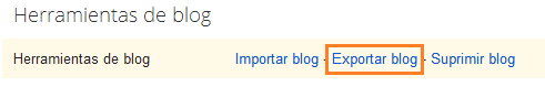 Exportar un blog de blogger