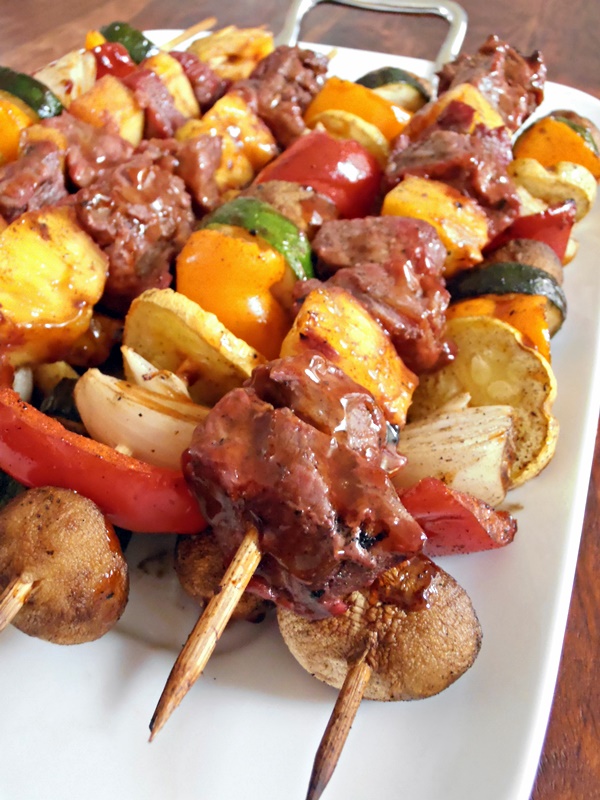 Jam Hands Teriyaki and Pineapple Beef Kabobs