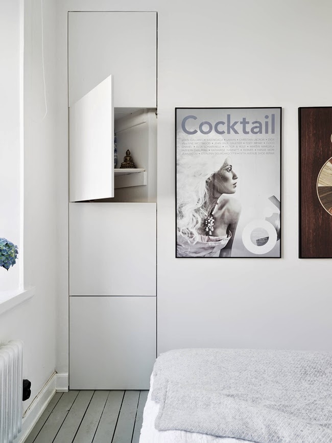 Dormitorio en negro y oro . La Garbatella diseño de interiores