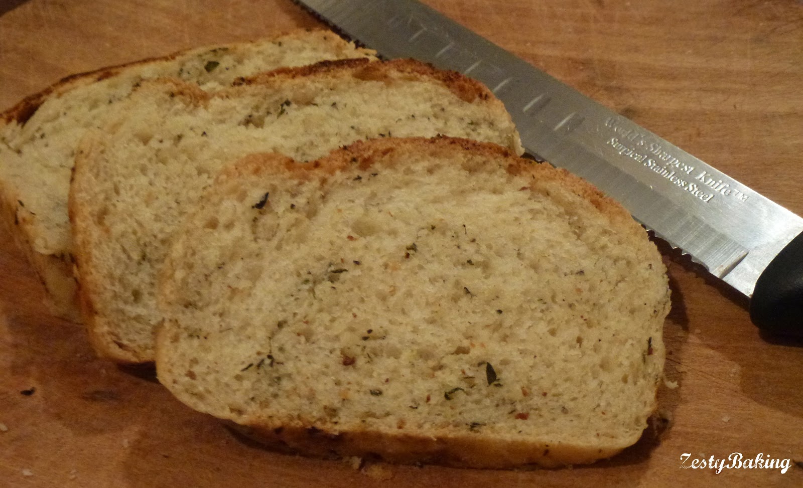 Lemon Thyme & Garlic Bread ZestyBaking