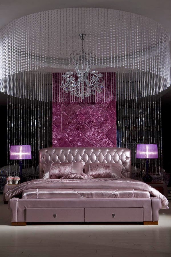 Habitaciones en violeta y gris plata - Ideas para decorar dormitorios