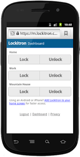 Lock and Unlock Your Door With Your Phone: Lockitron  web app