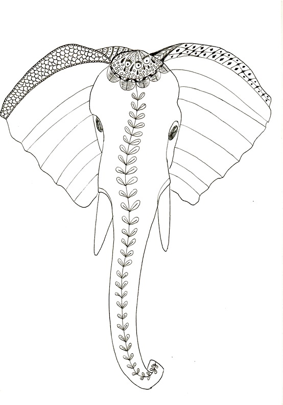 Zentangle Ganesha 75 Dumbo Turns Ganesha Elephant Art