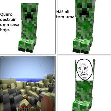 meme jogando minecraft