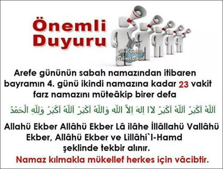 ehlisunnet tesrik tekbirleri vucubu ve hukumleri