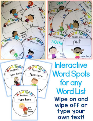 Interactive Word Spots for any Word List {Editable}