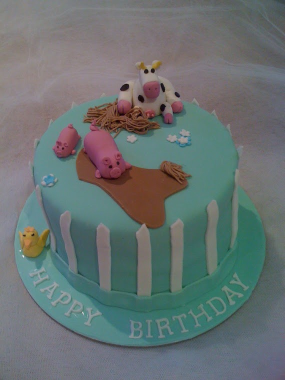 3D Farm Birthday Cake