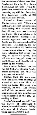 Knightstown Banner newspaper, Henry Co., Indiana, dated May 7, 1915, death of Strother Newby