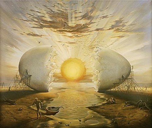 05-Sunrise-by-the-Ocean-Vladimir-Kush-Surreal-Lands-Paintings-www-designstack-co