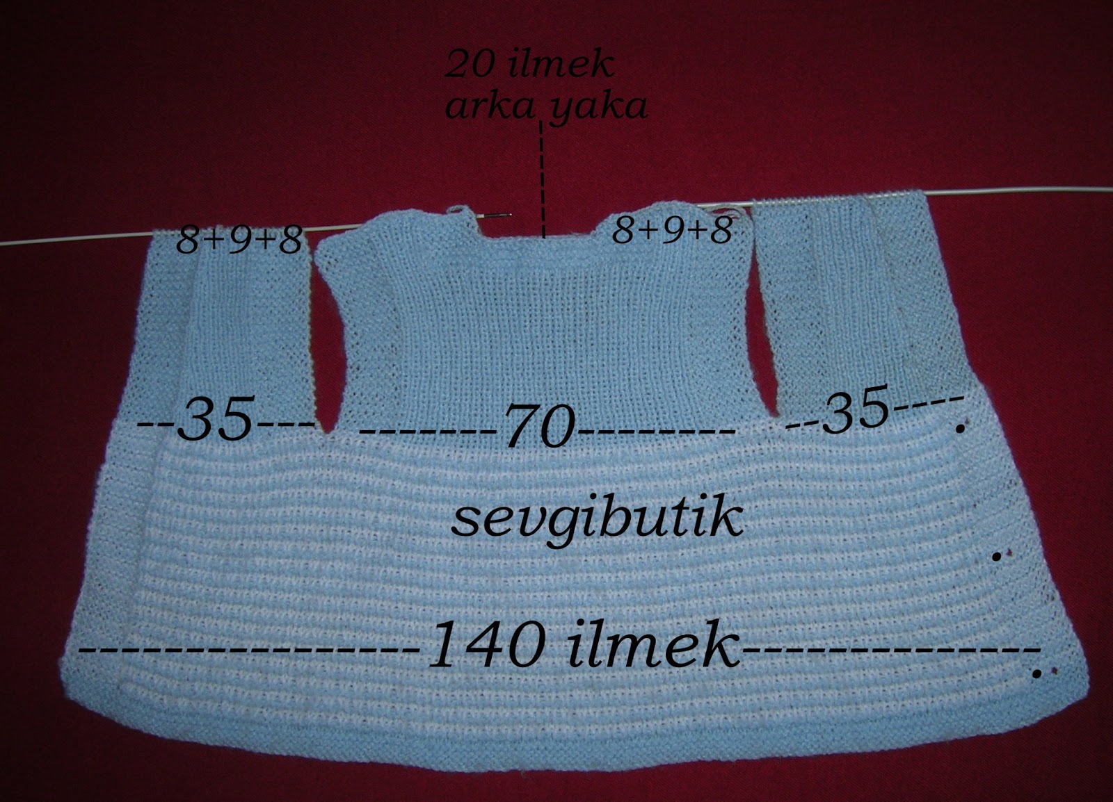 SEVGİ BUTİK 2 Renkli, Dikişsiz Bebek Yeleği