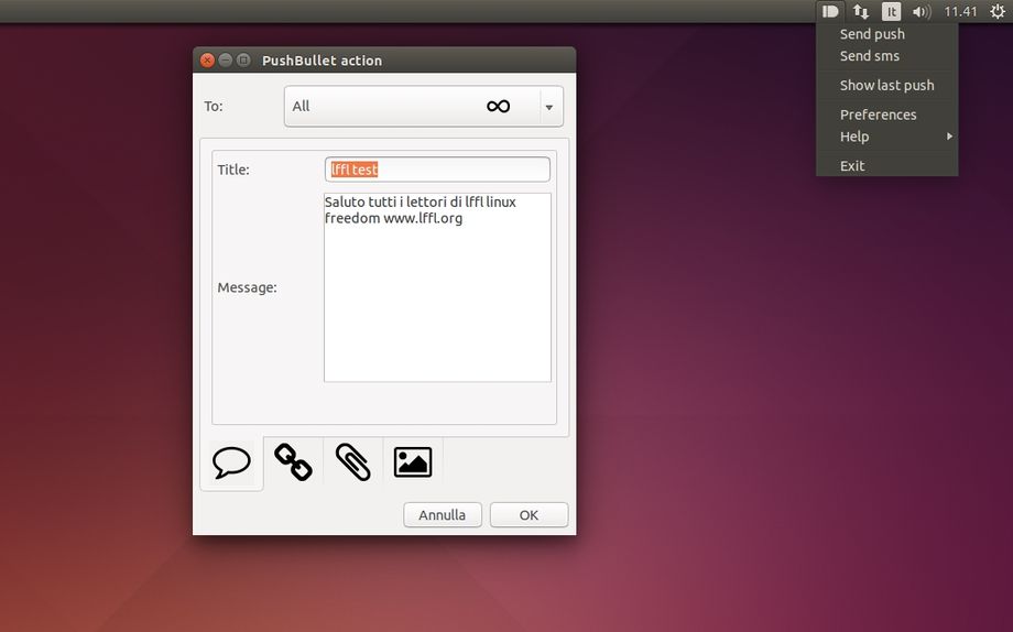 Pushbullet Indicator in Ubuntu