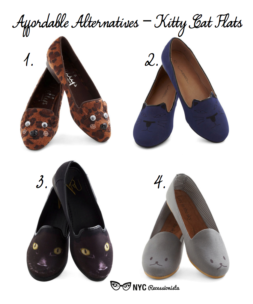 Affordable Alternatives Charlotte Olympia Kitty Flats NYC Recessionista