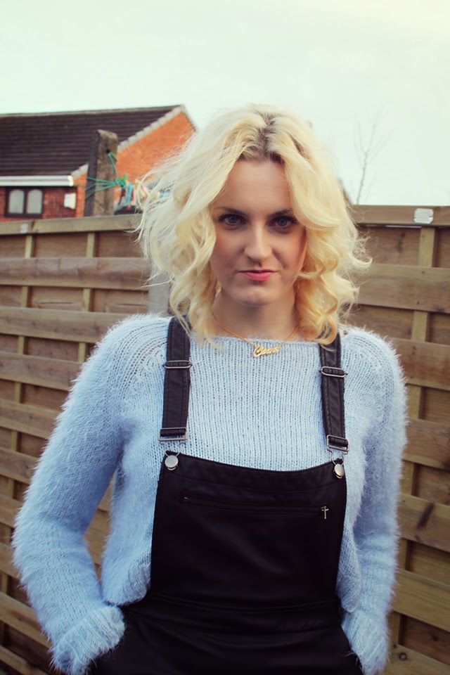 leather look pinafore