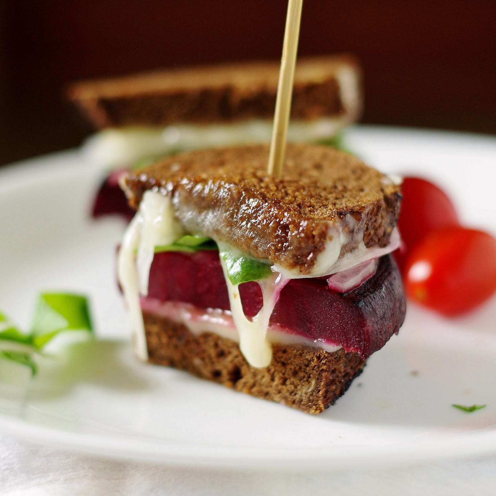 Sage Trifle Roasted Balsamic Beet Sandwich on Russian Rye
