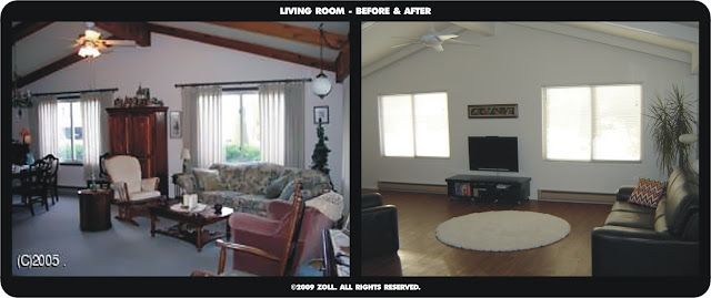 ©2009 Zoll - main living room before and after