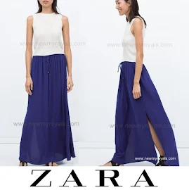 Crown Princess Style ZARA Long Skirt and ZARA Lace Blouse