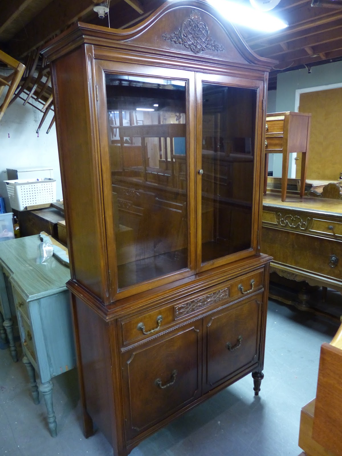 JULIE PETERSON Simple Redesign TRADITIONAL HUTCH TURNED GLAMOROUS