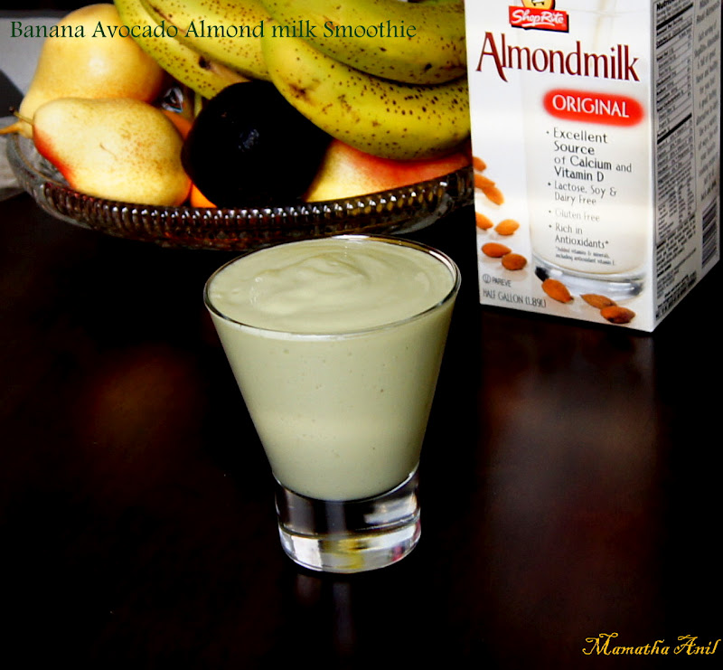 Bhakshya Bhojana Avocado Banana Almond Milk Smoothie