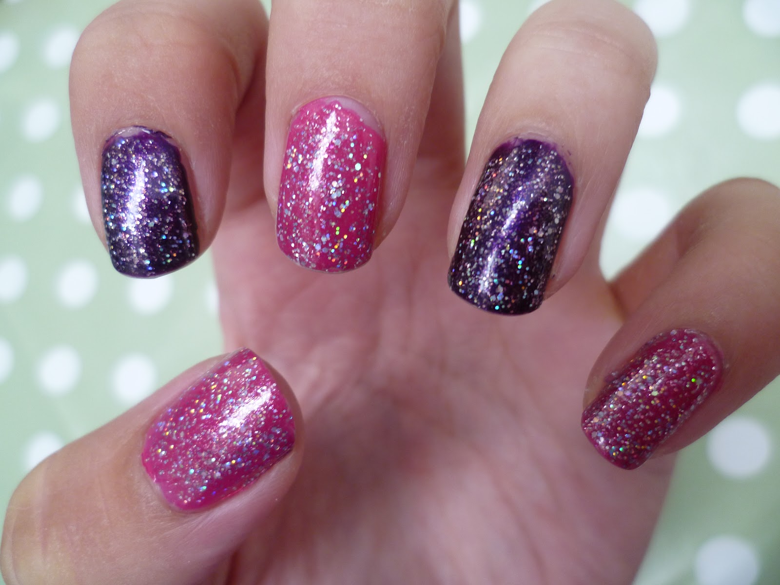 pink n purple nail art