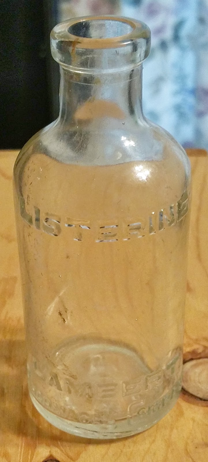 History and Culture by Bicycle Private Collection 1930's Listerine Bottle