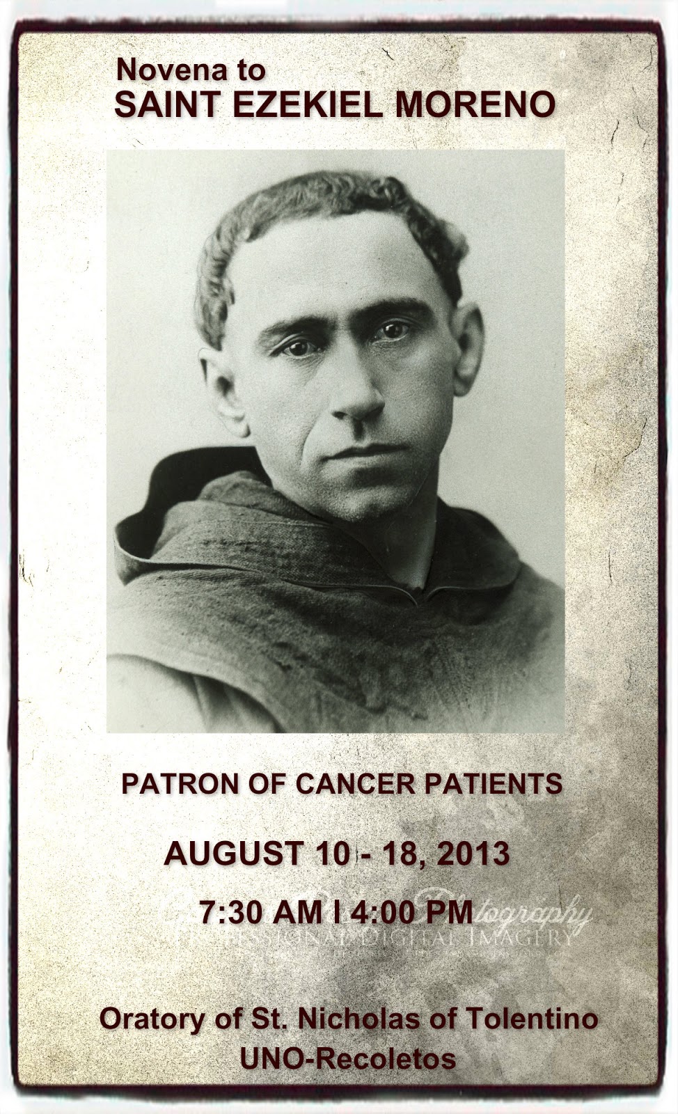 Tolentine Herald Novena to Saint Ezekiel Moreno