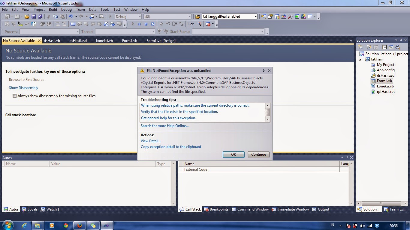 Mengatasi Error Filenotfoundexception lasopabite