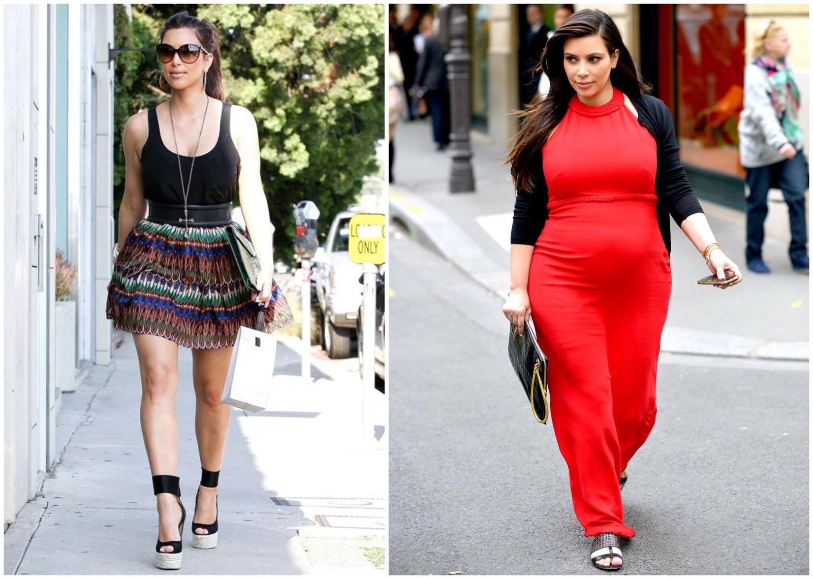 WELCOME TO ALARM DONBLOW: Kim kardashian before and during pregnancy